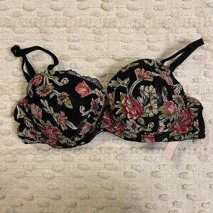 Victoria's Secret Black Floral Bra